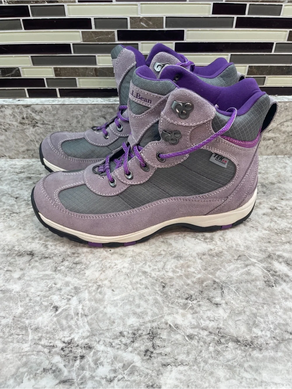 L.L. Bean Women's Tek 2.5 Primaloft 200 Gram Hiking Boot Sz 10 296491 purple
